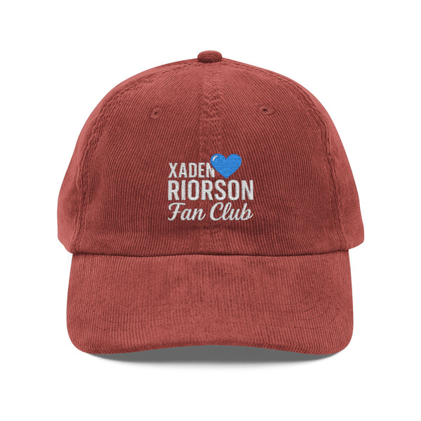 Xaden Riorson Fan Club - Vintage Corduroy Cap in Burgundy