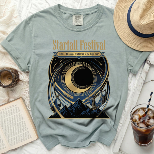 Starfall Velaris Night Court Grandeur Tee in Bay