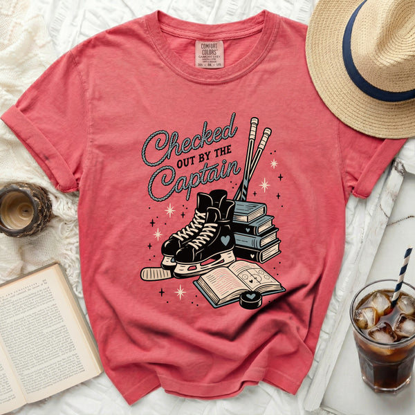 Captain's Checkmate Hockey Fan Tee in Watermelon