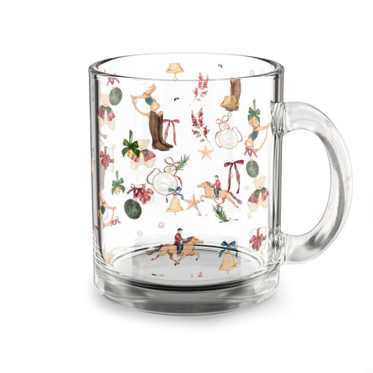 Playful Festive Holiday Trinkets Glass Mug