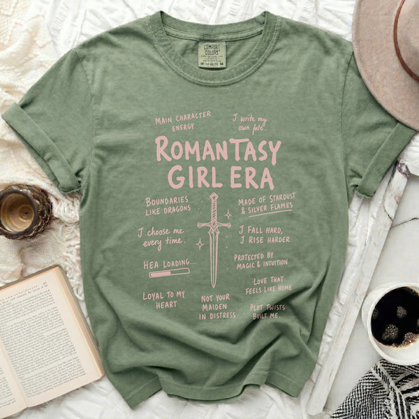 Romantasy Girl Era Tee in Moss