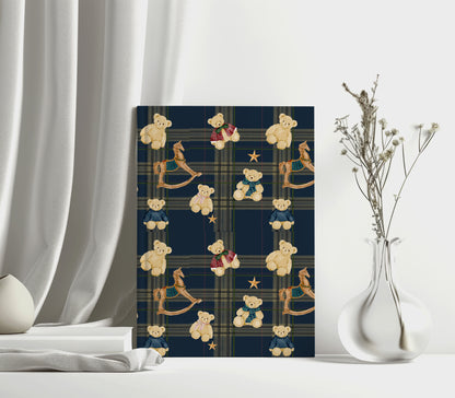 Teddy Bear and Rocking Horse Decorative Art Print