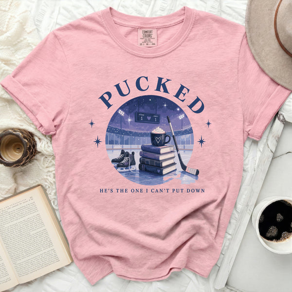Pucked Hockey Romance Tee in Blossom