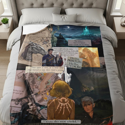Fantasy Adventure Story Collage Blanket