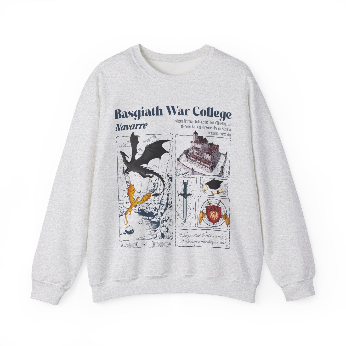 "Basgiath War College" Fourth Wing Sweatshirt - MagicMerchEmporium