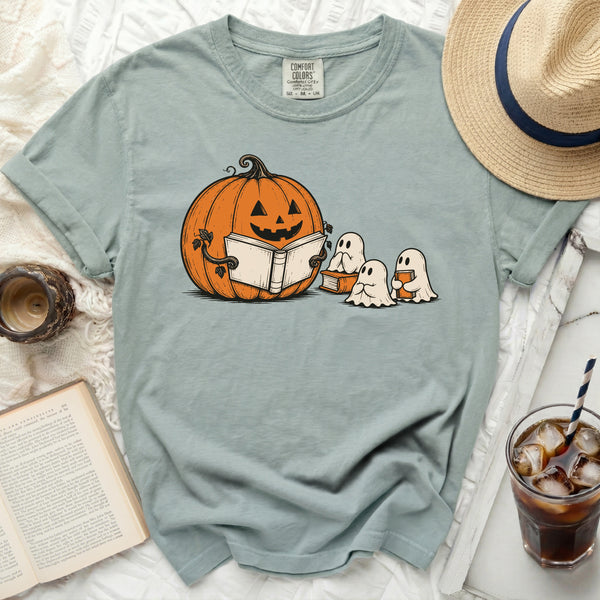 Spooky Storytime Tee in Bay