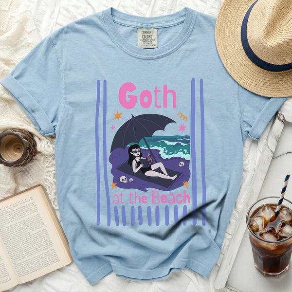 Goth at the Beach Tee in Chambray