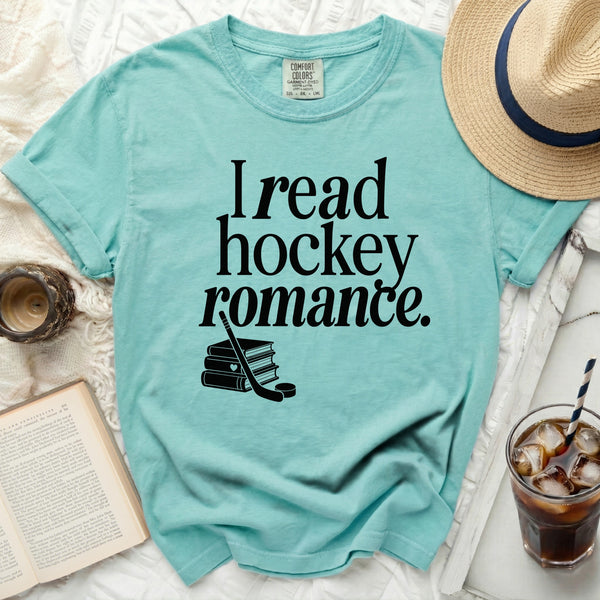 Hockey Romance Reader Romantic Subplot Tee in Island Reef