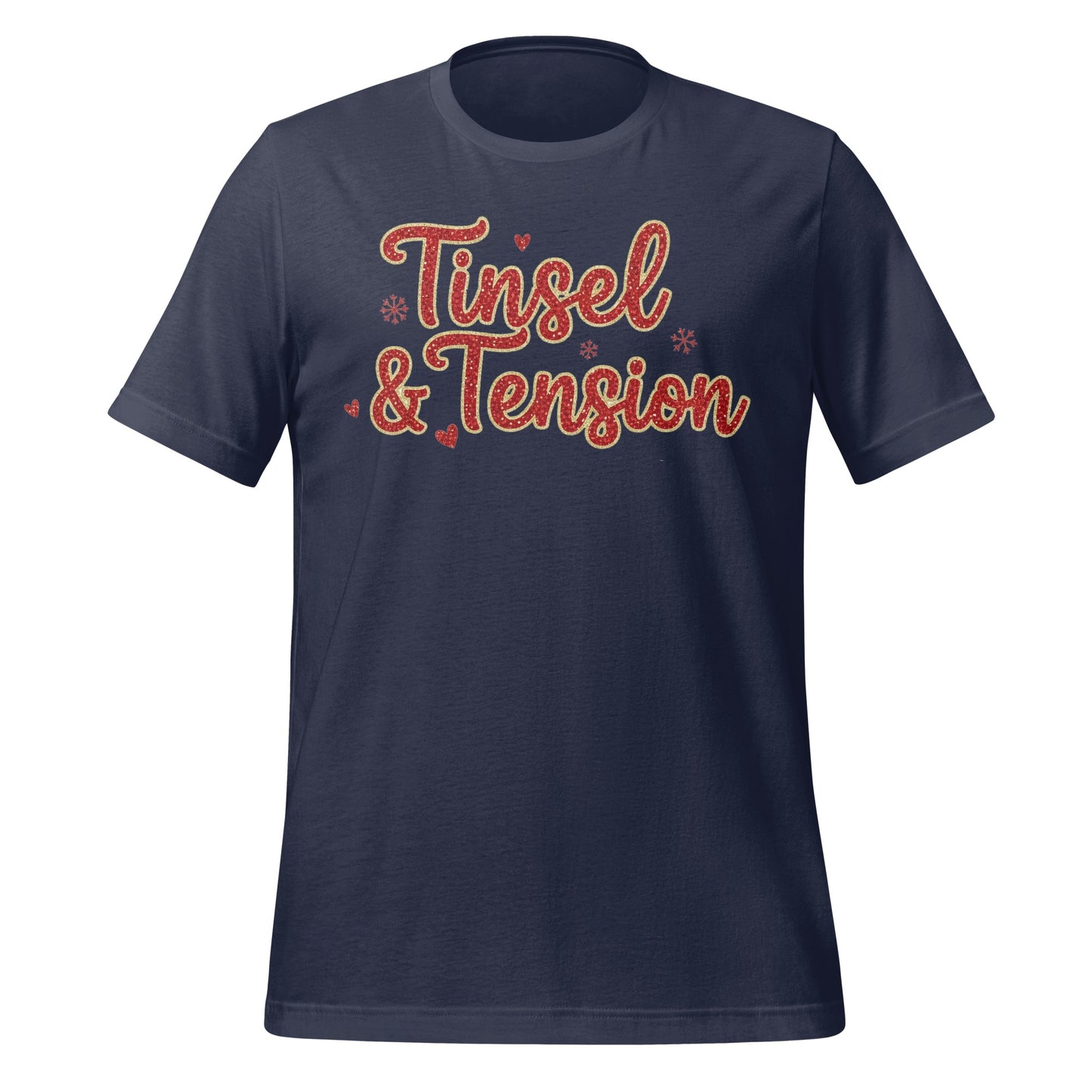 Tinsel and Tension Graphic Tee for Festive Occasions