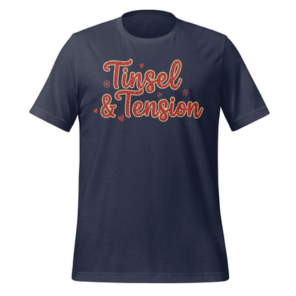 Tinsel and Tension Graphic Tee for Festive Occasions