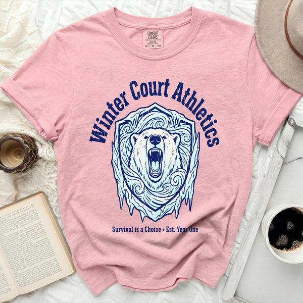 Winter Court Athletics Tee in Blossom