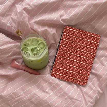 Intricate Red and White Pattern Tablet Sleeve Cover