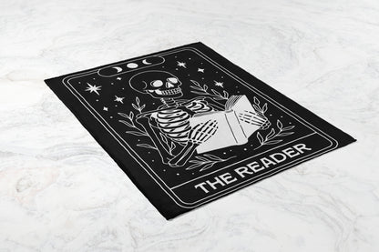 Skeleton Moon Stars The Reader Wall Art Poster