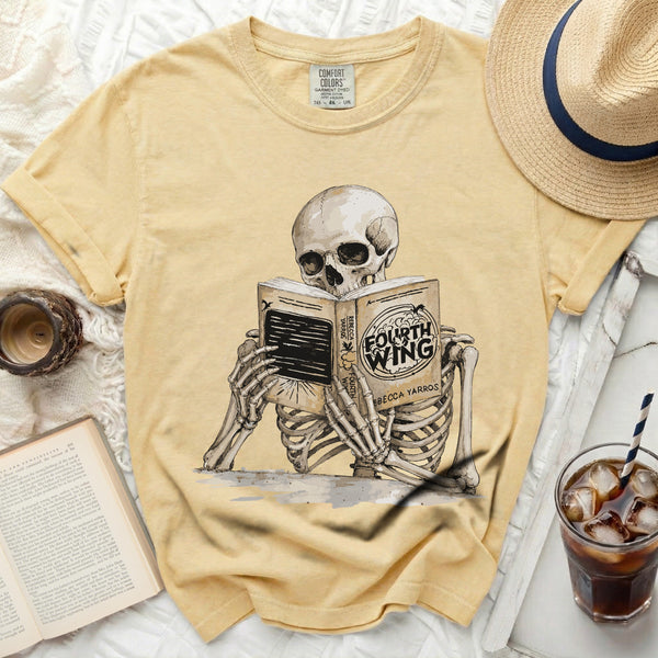 Fourth Wing Skeleton Tee in Butter