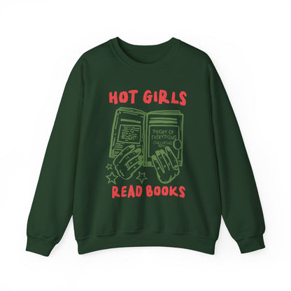 Hot Girls Read Books Graphic Sweatshirt