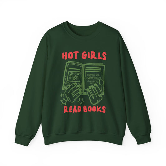 Hot Girls Read Books Graphic Sweatshirt