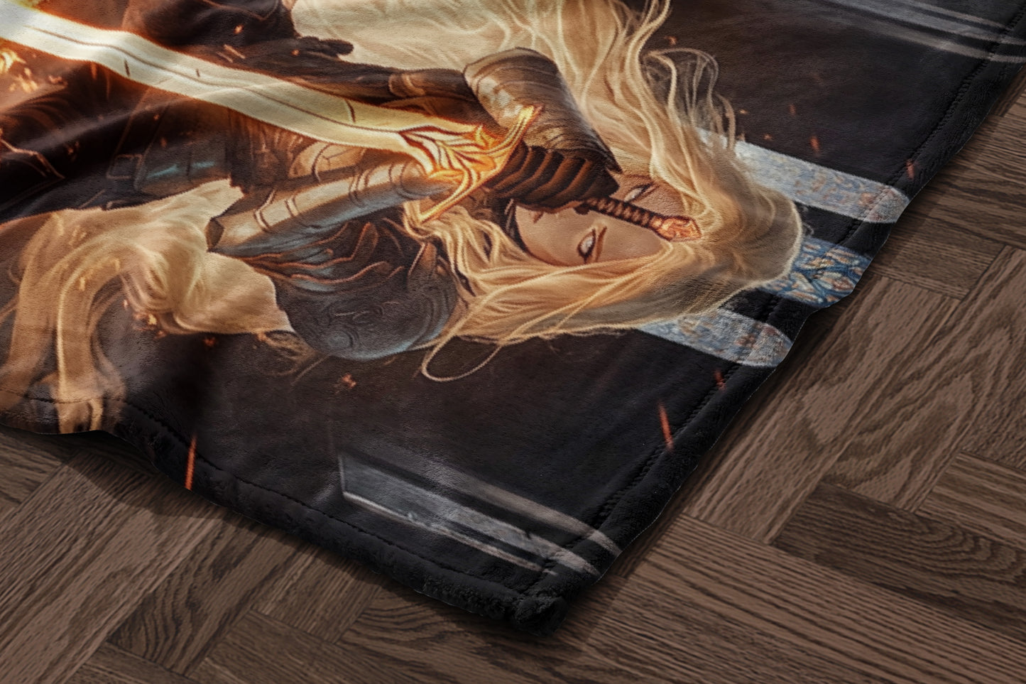 Fiery Warrior Fantasy Art Design Clothing Item