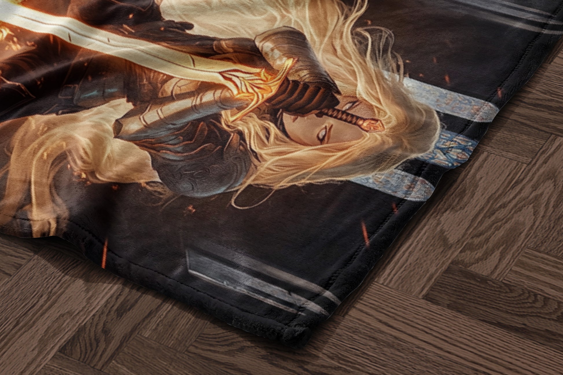 Fiery Warrior Fantasy Art Design Clothing Item