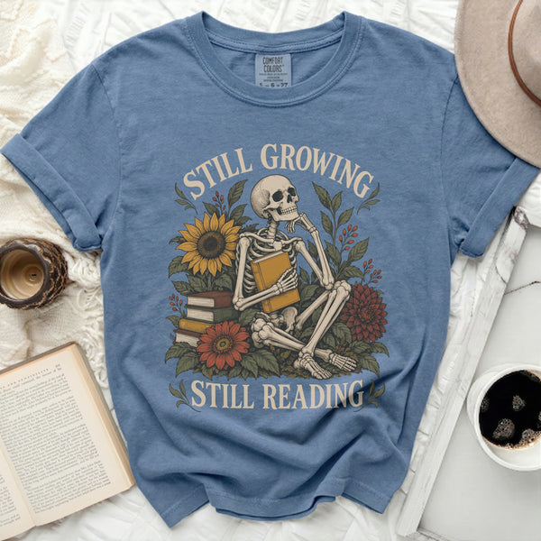 Still Growing Tee in Blue Jean