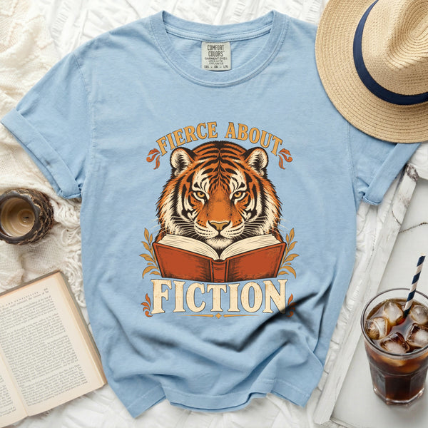 Fierce About Fiction Tee in Chambray