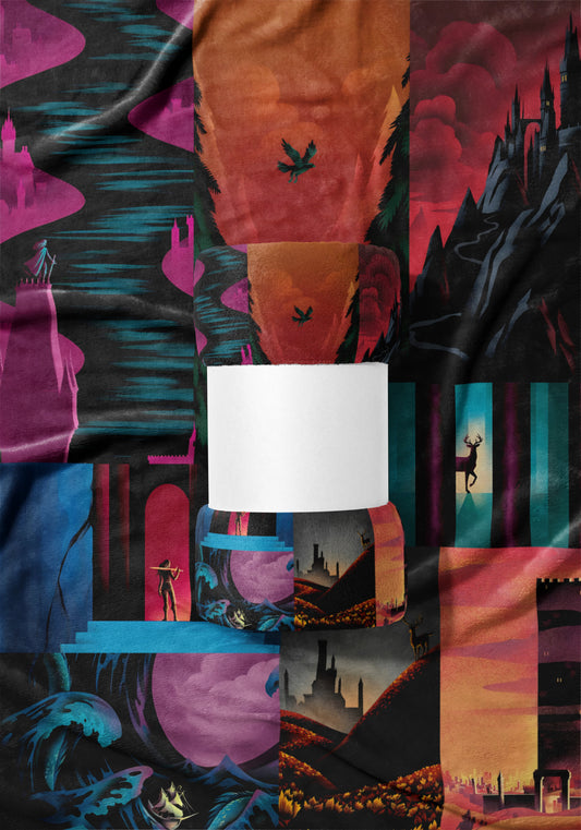 Vibrant Fantasy Landscape Poster Collection Decor