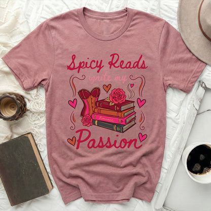 Spicy Reads Ignite My Passion Books and Roses Shirt