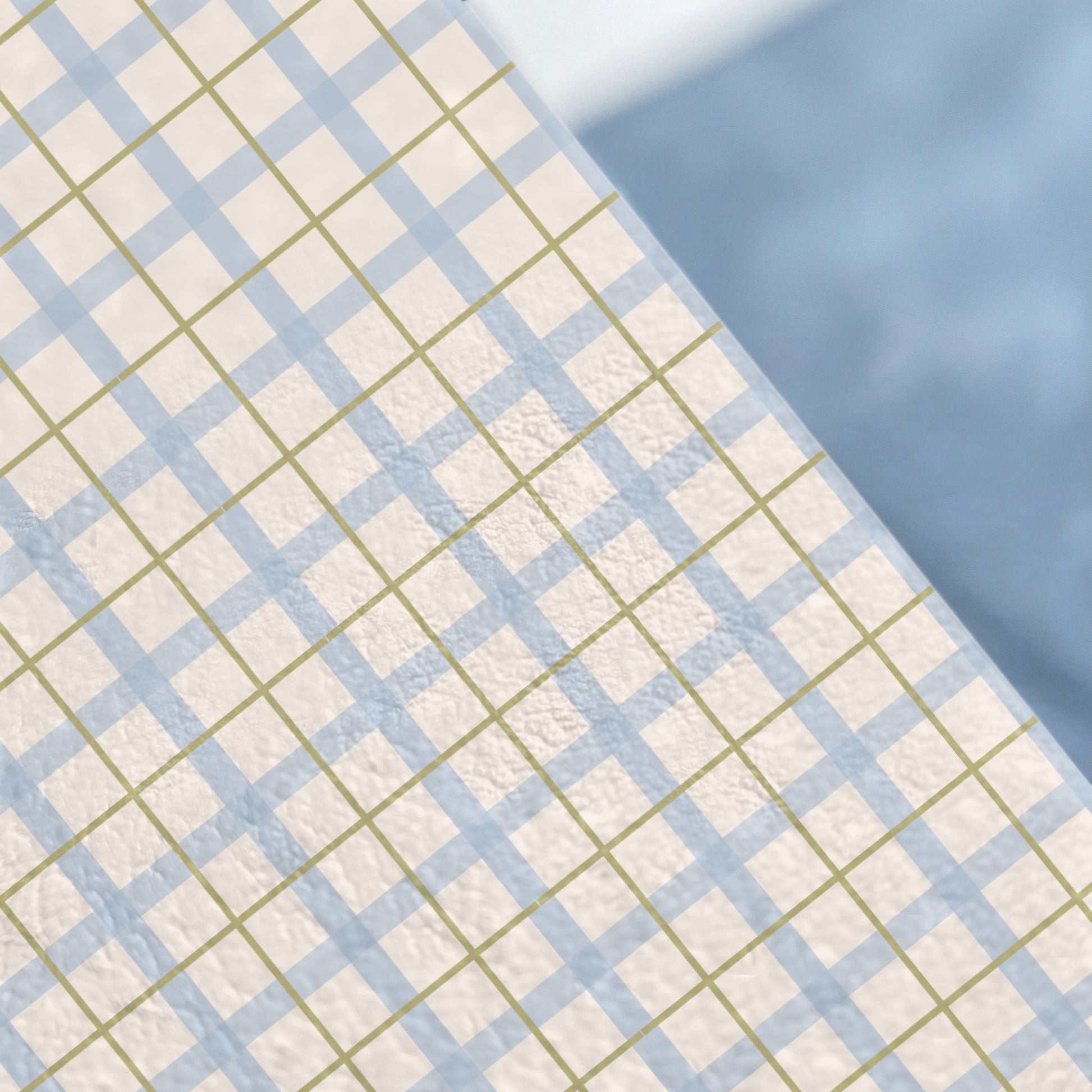 Blue and White Plaid Pattern Decorative Paper