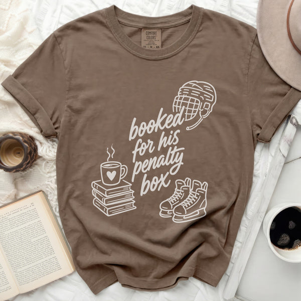 Booked for His Penalty Box Tee in Espresso