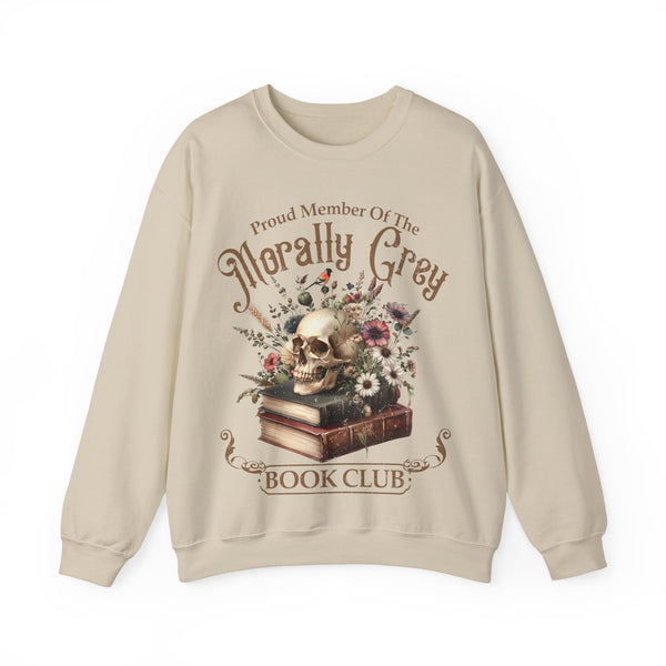 Morally Grey Book Club Sweatshirt in Sand