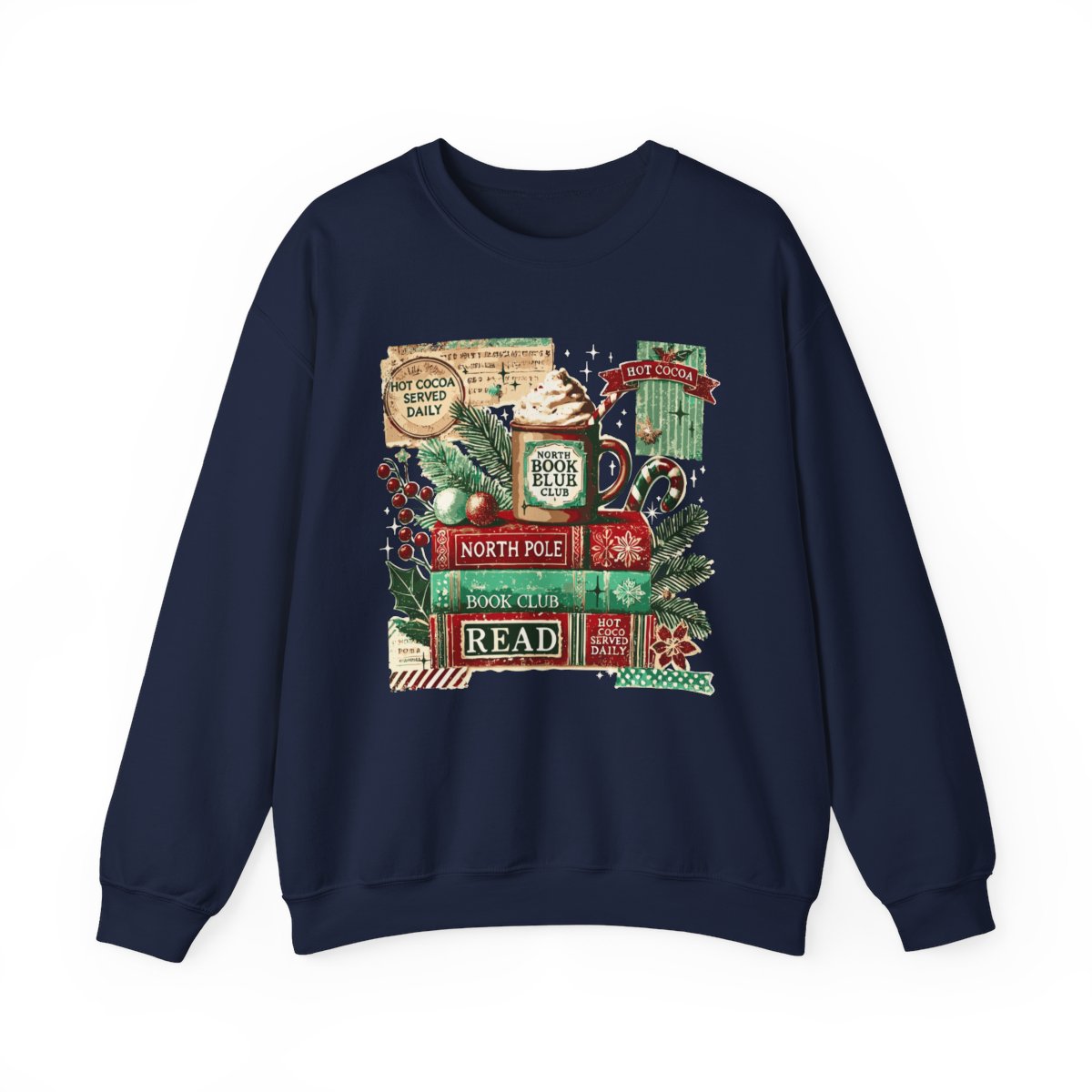North Pole Book Club Festive Sweatshirt Christmas Product