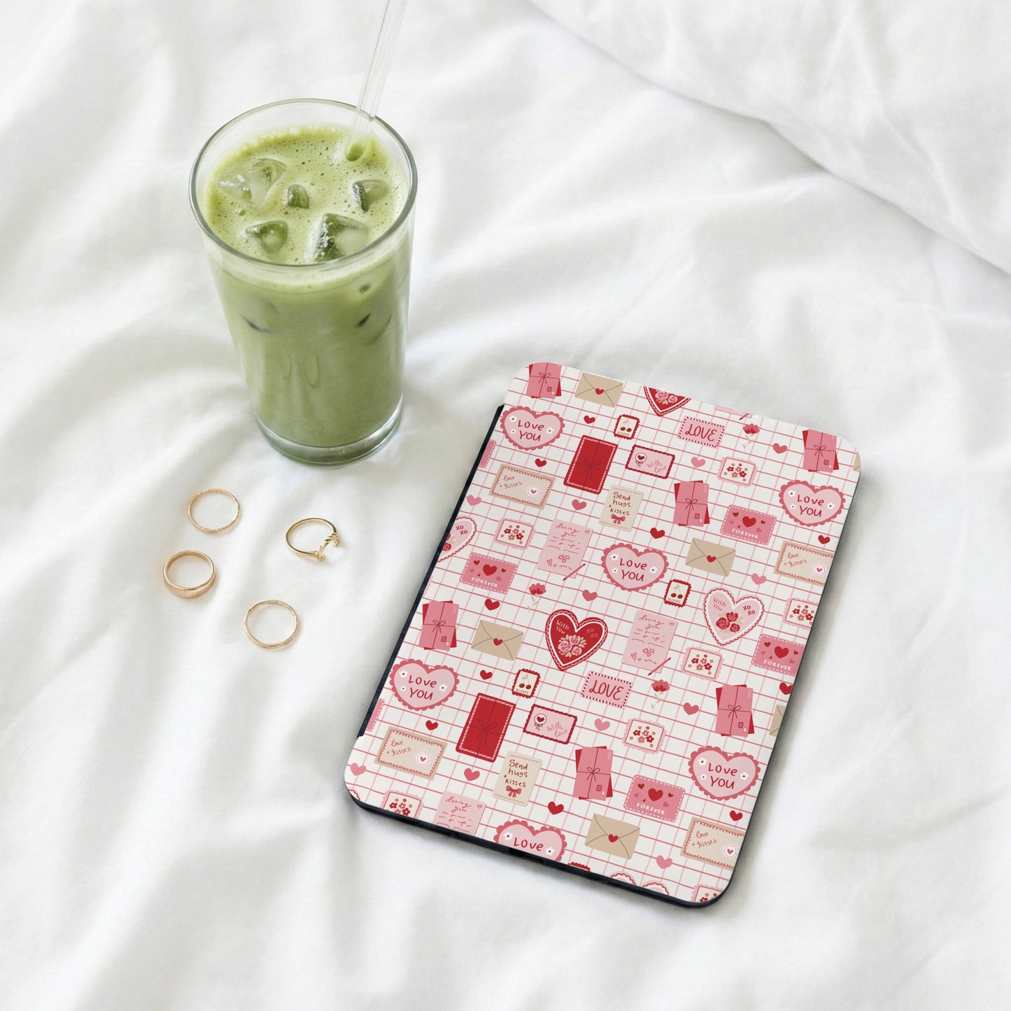 Love Hearts and Letters Design Tablet Case