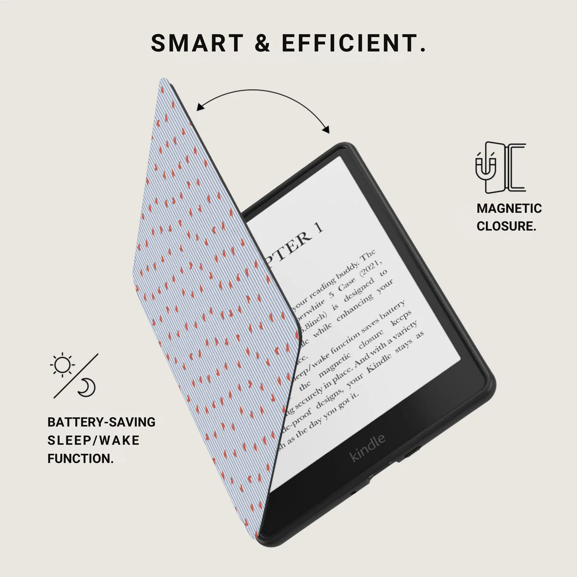 Smart & Efficient Kindle Case with Magnetic Closure