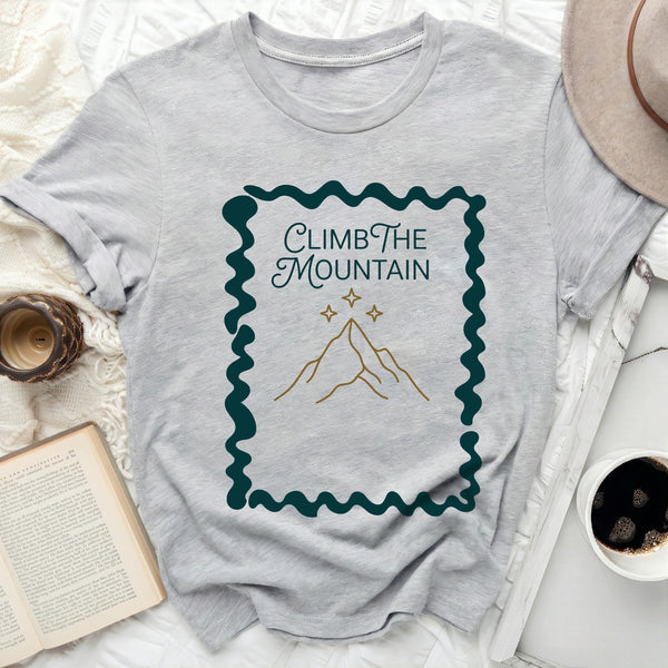 Wavy Border Summit Tee in Athletic Heather