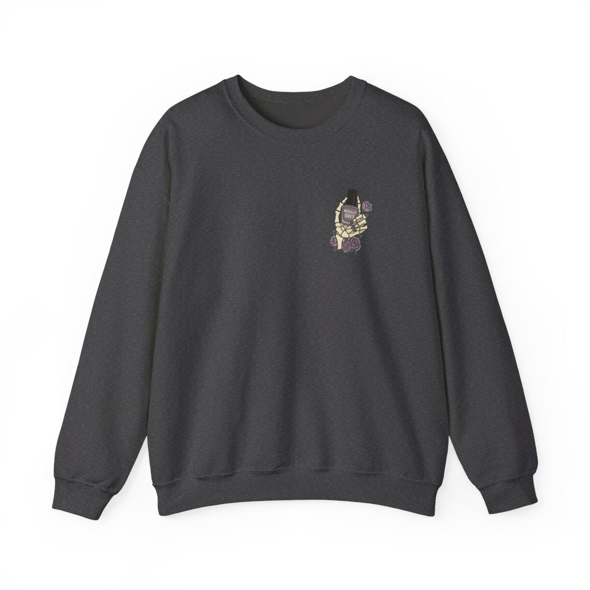 Casual Grey Sweatshirt with Unique Graphic Design