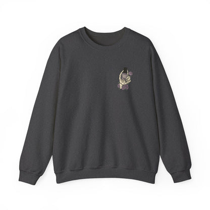 Casual Grey Sweatshirt with Unique Graphic Design