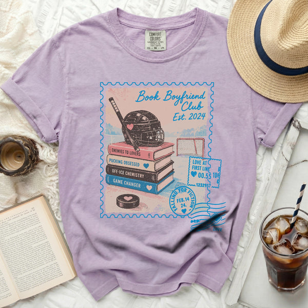 Book Boyfriend Club Hockey Tee in Orchid