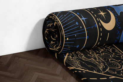 Celestial Night Sky Themed Rug for Home Decor