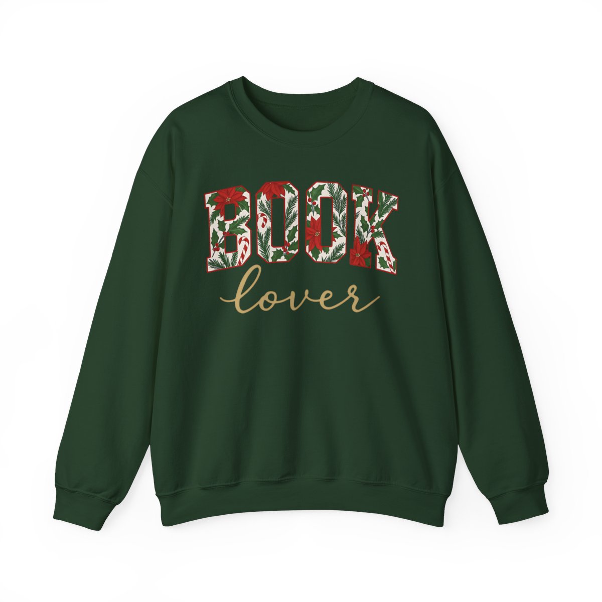 Book Lover Floral Print Crewneck Sweatshirt