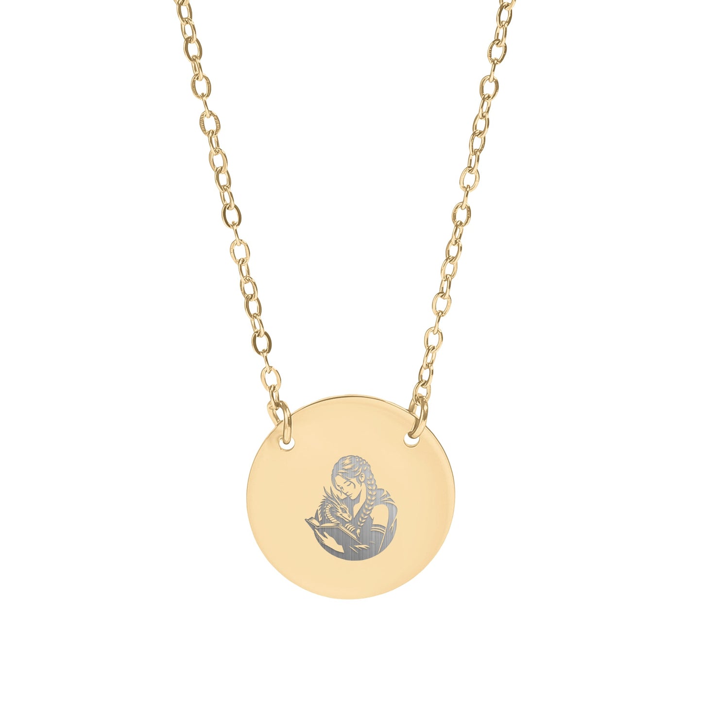 Elegant Cherub Medallion Pendant Necklace Accessory
