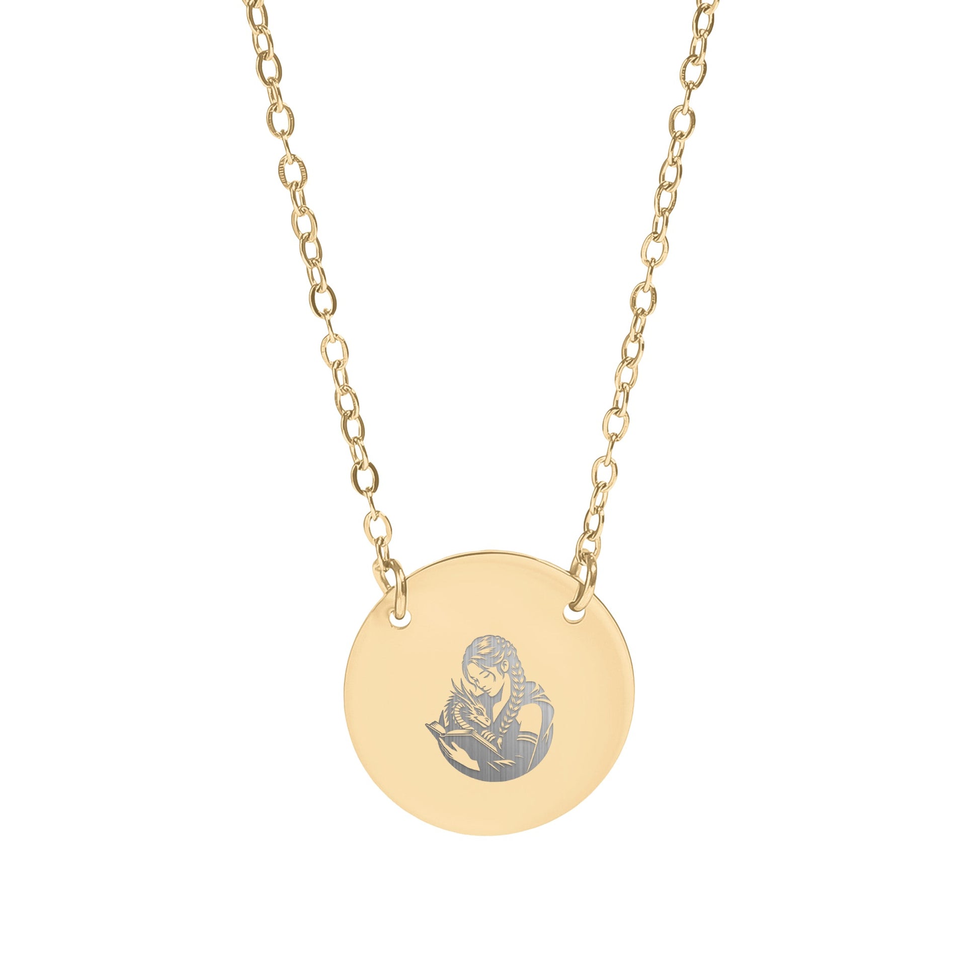 Elegant Cherub Medallion Pendant Necklace Accessory