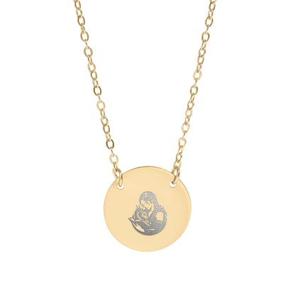 Elegant Cherub Medallion Pendant Necklace Accessory