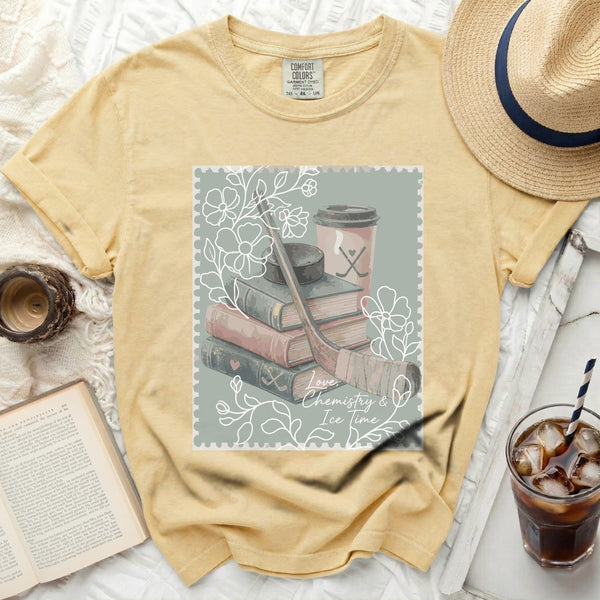 Love, Chemistry & Ice Time Tee in Butter