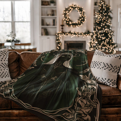 Intricate Green Goddess Blanket Perfect for Cozy Moments