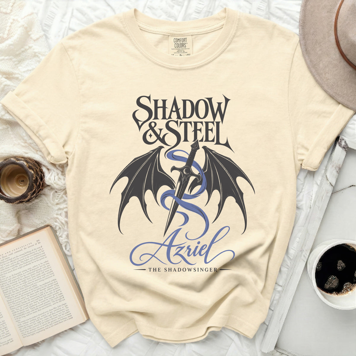 Shadow & Steel Azriel The Shadowsinger graphic t-shirt