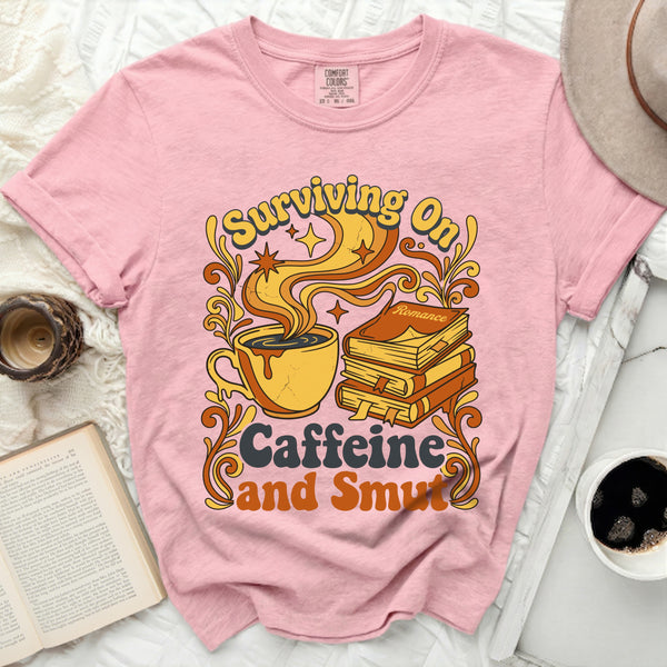 Retro Caffeine Smut Tee in Blossom