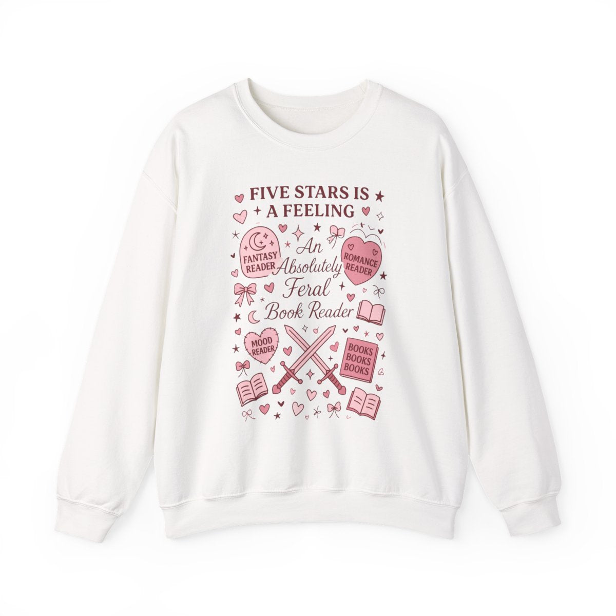 Five Stars Is A Feeling Absolutely Feral Book Reader Sweatshirt - MagicMerchEmporium
