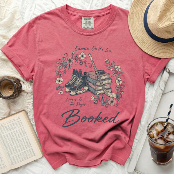 Booked Hockey Romance Tee in Crunchberry