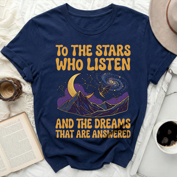 Fae Stars Tee in Navy