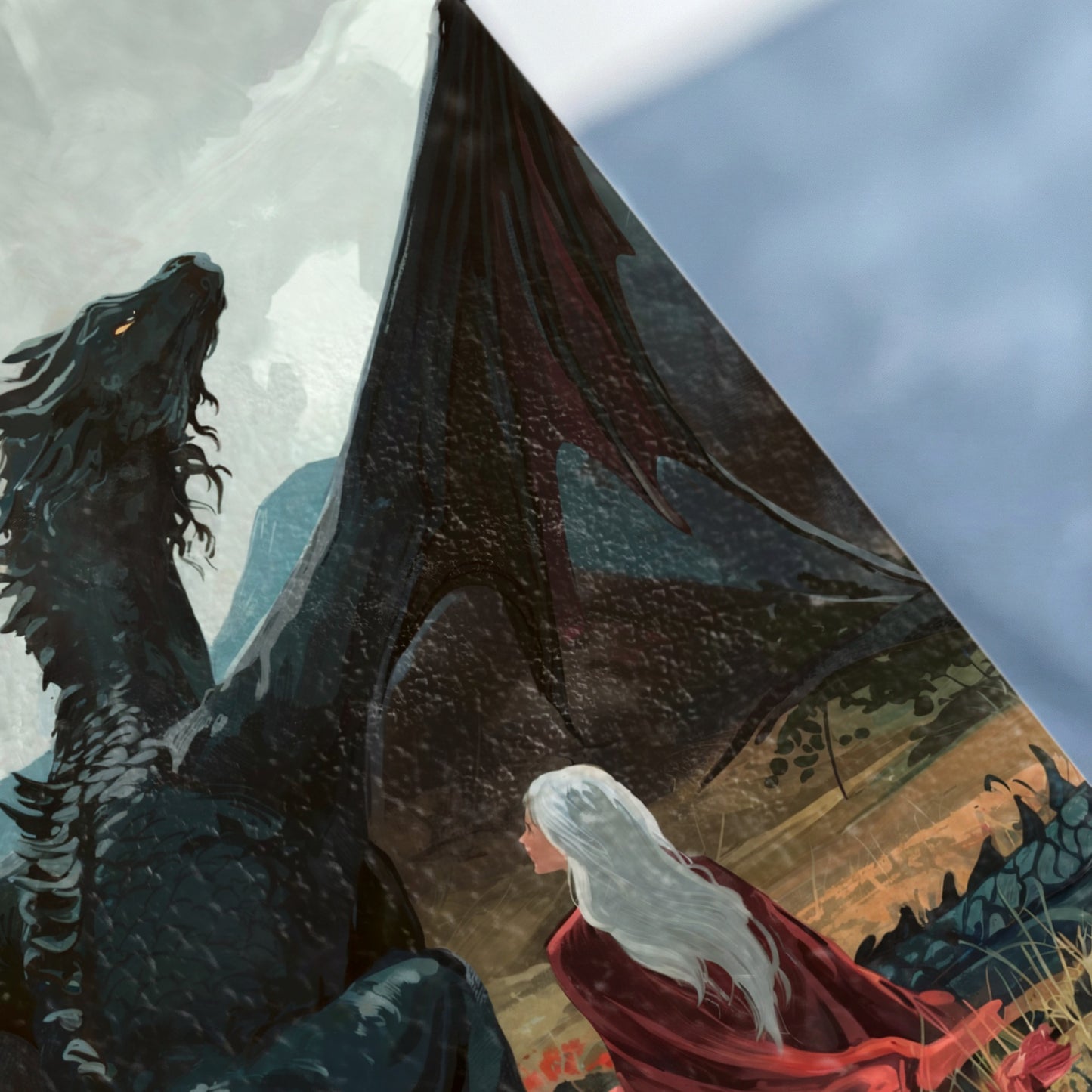 Black Dragon White Hair Character Fantasy product type