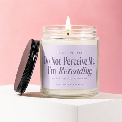 Burning candle with "Do Not Perce